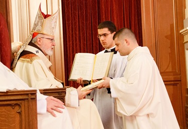 Ordination Mass of Transitional Deacons John A. Cassani, Gerald A. Souza and Christopher W. Wallace Jan. 19, 2013 at Boston's Cathedral of the Holy Cross. Pilot photo/ Christopher S. Pineo