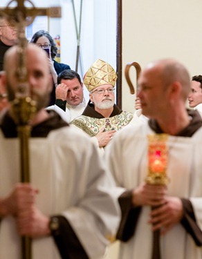 Cardinal Sean P. O’Malley celebrates Mass for pro-life leaders at the Franciscan Monastery in Washington D.C. Jan. 24, 2013. 
Pilot photo/ Gregory L. Tracy