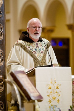 Cardinal Sean P. O’Malley celebrates Mass for pro-life leaders at the Franciscan Monastery in Washington D.C. Jan. 24, 2013. 
Pilot photo/ Gregory L. Tracy