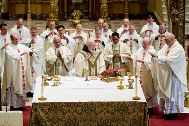 Cardinal Sean P. O’Malley celebrates Mass for pro-life leaders at the Franciscan Monastery in Washington D.C. Jan. 24, 2013. 
Pilot photo/ Gregory L. Tracy