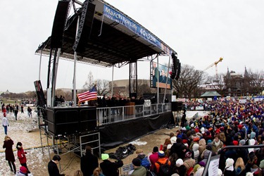 Cardinal O’Malley addresses the rally before the March for Life on the National Mall in Washington D.C. Jan. 25, 2013. 
Pilot photo/ Gregory L. Tracy