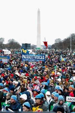 Cardinal O’Malley addresses the rally before the March for Life on the National Mall in Washington D.C. Jan. 25, 2013. 
Pilot photo/ Gregory L. Tracy