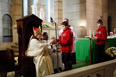 Cardinal Sean P. O’Malley celebrates Mass for Boston pro-life pilgrims the morning of the March for Life at the Shrine of the Sacred Heart in Washington D.C. Jan. 25, 2013. Pilot photo/ Gregory L. Tracy