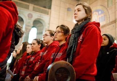 Cardinal Sean P. O’Malley celebrates Mass for Boston pro-life pilgrims the morning of the March for Life at the Shrine of the Sacred Heart in Washington D.C. Jan. 25, 2013. Pilot photo/ Gregory L. Tracy