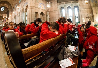 Cardinal Sean P. O’Malley celebrates Mass for Boston pro-life pilgrims the morning of the March for Life at the Shrine of the Sacred Heart in Washington D.C. Jan. 25, 2013. Pilot photo/ Gregory L. Tracy