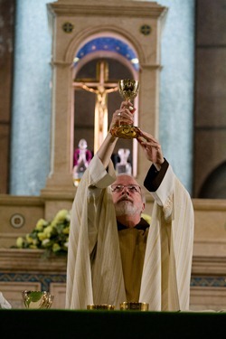 Cardinal Sean P. O’Malley celebrates Mass for Boston pro-life pilgrims the morning of the March for Life at the Shrine of the Sacred Heart in Washington D.C. Jan. 25, 2013. Pilot photo/ Gregory L. Tracy