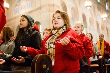 Cardinal Sean P. O’Malley celebrates Mass for Boston pro-life pilgrims the morning of the March for Life at the Shrine of the Sacred Heart in Washington D.C. Jan. 25, 2013. Pilot photo/ Gregory L. Tracy