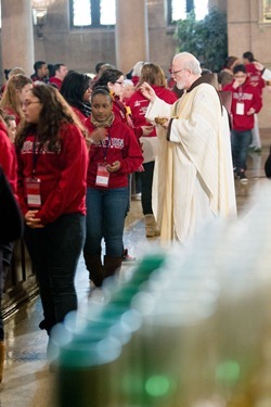 Cardinal Sean P. O’Malley celebrates Mass for Boston pro-life pilgrims the morning of the March for Life at the Shrine of the Sacred Heart in Washington D.C. Jan. 25, 2013. Pilot photo/ Gregory L. Tracy