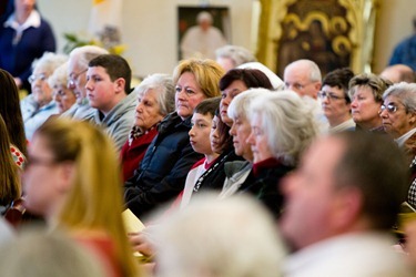 Cardinal Sean P. O’Malley celebrates a Mass for the Feast of the Chair of Peter in celebration of the ministry of Pope Benedict XVI. In his homily, Cardinal O’Malley downplayed speculation of his becoming the next pope and instead said it was important that Catholics pray for the Holy Spirit to help the cardinals in making the right choice. (Pilot photo by Gregory L. Tracy)