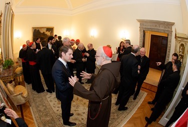 Reception for the American cardinals at the U.S. Embassy to the Holy See, March 1, 2013. Photo by Gregory L. Tracy/ The Pilot