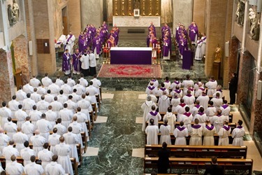 Cardinal Sean P.  O’Malley and celebrates Sunday Mass with other American Cardinals and  Archbishop Joseph Augustine Di Noia, O.P. at the Pontifical North American College March 3, 2013.<br /><br /><br /><br /><br /> During the Mass about 50 seminarians —  including those from the Dioceses of Fall River and Worcester — received the order of acolyte, one of the steps in advancing towards the priesthood.<br /><br /><br /><br /><br /> Pilot photo/ Gregory L. Tracy<br /><br /><br /><br /><br /> 