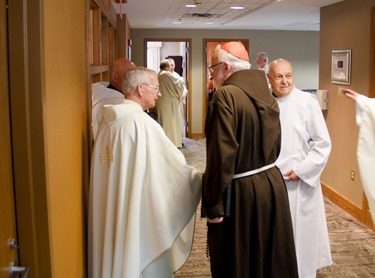 Celebration with jubilarian priests of the Class of 1963 at Regina Cleri, May 24, 2013.
Pilot photo by Christopher S. Pineo
