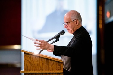 Archdiocese of Boston priest convocation held at the Lantana in Randolph June 6, 2013. The day’s keynote speaker was Archbishop Salvatore Rino Fisichella, president of the Pontifical Council for the Promotion of the New Evangelization.
Pilot photo/ Gregory L. Tracy 
