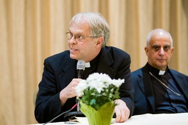 Archdiocese of Boston priest convocation held at the Lantana in Randolph June 6, 2013. The day’s keynote speaker was Archbishop Salvatore Rino Fisichella, president of the Pontifical Council for the Promotion of the New Evangelization.
Pilot photo/ Gregory L. Tracy 
