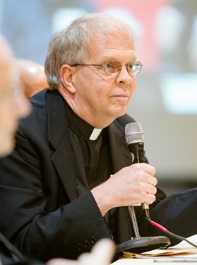 Archdiocese of Boston priest convocation held at the Lantana in Randolph June 6, 2013. The day’s keynote speaker was Archbishop Salvatore Rino Fisichella, president of the Pontifical Council for the Promotion of the New Evangelization.
Pilot photo/ Gregory L. Tracy 
