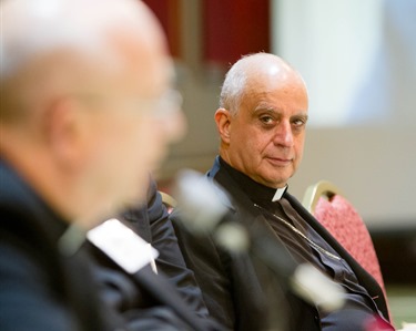 Archdiocese of Boston priest convocation held at the Lantana in Randolph June 6, 2013. The day’s keynote speaker was Archbishop Salvatore Rino Fisichella, president of the Pontifical Council for the Promotion of the New Evangelization.
Pilot photo/ Gregory L. Tracy 
