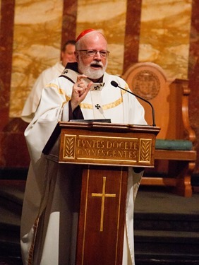 Cardinal Sean P. O’Malley celebrates Mass Sept. 7, 2013 to conclude a 5-hour prayer vigil for peace at St. John’s Seminary in Brighton, Mass. The vigil was held in response to Pope Francis’s call for a day of fasting and prayer for peace in Syria and the Middle East.
Pilot photo/ Christopher S. Pineo  
