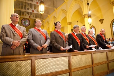 The Feast of the Three Saints celebrated Sept. 1, 2013, Sunday of Labor Day Weekend, at Holy Rosary Church of Corpus Christi Parish in Lawrence. Cardinal Sean P. O’Malley celebrated the Mass to mark the 90th anniversary of the feast.<br />
Photo by Gregory L. Tracy<br />
