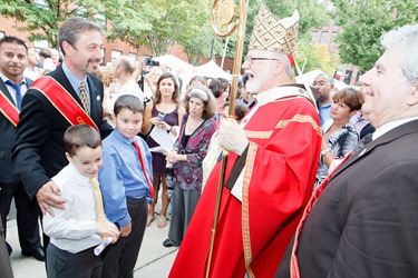 The Feast of the Three Saints celebrated Sept. 1, 2013, Sunday of Labor Day Weekend, at Holy Rosary Church of Corpus Christi Parish in Lawrence. Cardinal Sean P. O’Malley celebrated the Mass to mark the 90th anniversary of the feast.<br />
Photo by Gregory L. Tracy<br />
