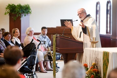 Pastoral Center 5th anniversary, noon Mass Oct. 10, 2013. 
Photo by Gregory L. Tracy, The Pilot