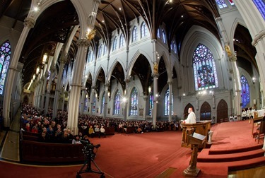 The 2013 Cheverus Awards are presented at an afternoon Vespers Service, Nov. 24, 2013 at the Cathedral of the Holy Cross.  Each year about 100 laypeople, deacons and religious are recognized with the award for their long-term service to the Church.
Pilot photo/ Gregory L. Tracy 