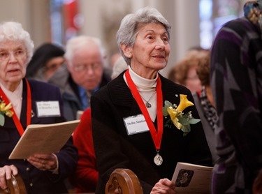 The 2013 Cheverus Awards are presented at an afternoon Vespers Service, Nov. 24, 2013 at the Cathedral of the Holy Cross.  Each year about 100 laypeople, deacons and religious are recognized with the award for their long-term service to the Church.
Pilot photo/ Gregory L. Tracy 