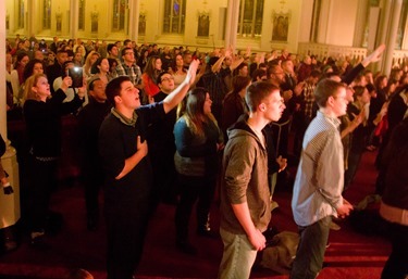 Final stop of the December 2013 God of This City Tour Dec. 7, 2013 at the Cathedral of the Holy Cross.  The evening’s featured speaker was Mother Olga Yaqob.
Pilot photo/ Christopher S. Pineo 
