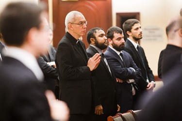 Cardinal Seán P. O'Malley celebrates an Advent Mass for all the seminarians of the Archdiocese of Boston at the Pastoral Center in Braintree Dec. 20, 2013. Pilot photo by Gregory L. Tracy