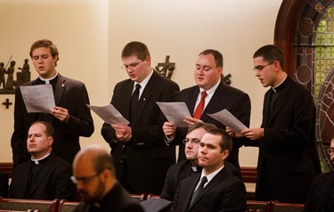 Cardinal Seán P. O'Malley celebrates an Advent Mass for all the seminarians of the Archdiocese of Boston at the Pastoral Center in Braintree Dec. 20, 2013. Pilot photo by Gregory L. Tracy