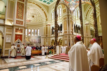 Cardinal O’Malley celebrates a Mass for national pro-life leaders Jan. 21, 2014 at the Franciscan Monastery of the Holy Land in America in Washington, D.C. Pilot photo by Gregory L. Tracy 