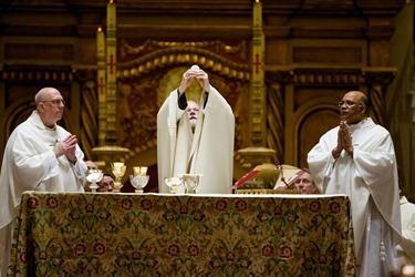 Cardinal O’Malley celebrates a Mass for national pro-life leaders Jan. 21, 2014 at the Franciscan Monastery of the Holy Land in America in Washington, D.C. Pilot photo by Gregory L. Tracy 