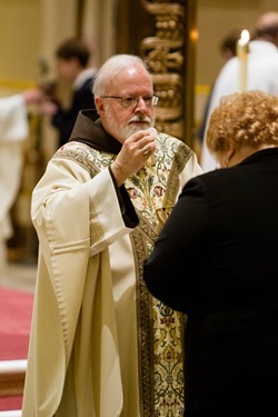 Cardinal O’Malley celebrates a Mass for national pro-life leaders Jan. 21, 2014 at the Franciscan Monastery of the Holy Land in America in Washington, D.C. Pilot photo by Gregory L. Tracy 