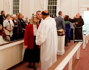 Cardinal Seán P. O'Malley preaches at an ecumenical service Jan. 12, 2014 at Sudbury United Methodist Church. The event was held to mark the 50th anniversary of a groundbreaking ecumenical visit to the church by Cardinal Richard Cushing in 1964.
Pilot photo by Christopher S. Pineo
