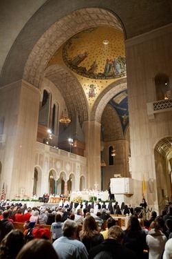 Cardinal O’Malley celebrates the Vigil Mass for Life at the Basilica Shrine of the Immaculate Conception in Washington, D.C. Jan. 21, 2014. The Mass held the night before the March for Life was attended by an estimated 10,000 people. Pilot photo by Gregory L. Tracy 