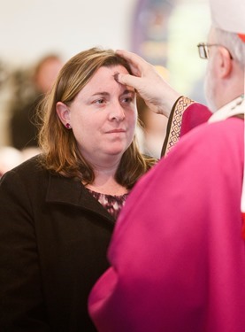 Cardinal Seán P. O'Malley celebrates Ash Wednesday Mass March 5, 2014 at the Pastoral Center in Braintree. Pilot photo/ Gregory L. Tracy 