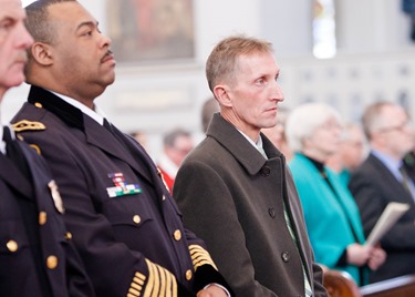 Cardinal Seán P. O'Malley celebrates Mass for the Feast of St. Patrick at the Cathedral of the Holy Cross March 17, 2014. 
Pilot photo/ Gregory L. Tracy