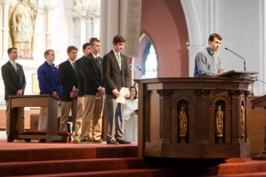 Cardinal Seán P. O'Malley celebrates Mass for the Feast of St. Patrick at the Cathedral of the Holy Cross March 17, 2014. 
Pilot photo/ Gregory L. Tracy