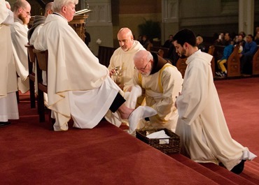 Holy Thursday Mass of the Lord’s Supper celebrated at the Cathedral of the Holy Cross April 17, 2014. Pilot photo/ Christopher S. Pineo 