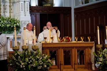 Holy Thursday Mass of the Lord’s Supper celebrated at the Cathedral of the Holy Cross April 17, 2014. Pilot photo/ Christopher S. Pineo 