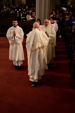 Holy Thursday Mass of the Lord’s Supper celebrated at the Cathedral of the Holy Cross April 17, 2014. Pilot photo/ Christopher S. Pineo 