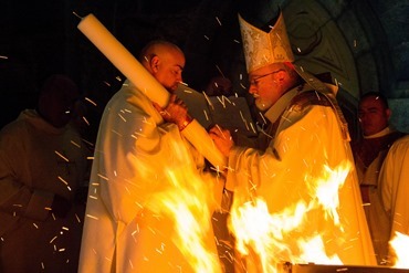 Easter Vigil, celebrated at the Cathedral of the Holy Cross April 19, 2014. Pilot photo/ Christopher S. Pineo 