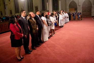 Easter Vigil, celebrated at the Cathedral of the Holy Cross April 19, 2014. Pilot photo/ Christopher S. Pineo 