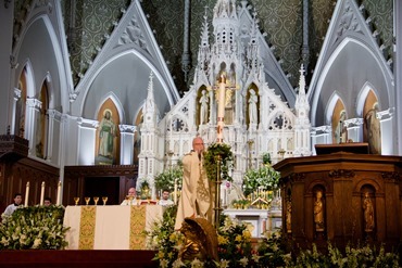 Easter Vigil, celebrated at the Cathedral of the Holy Cross April 19, 2014. Pilot photo/ Christopher S. Pineo 