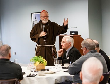 Meeting of major superiors of men’s religious orders in the Archdiocese of Boston, May 8, 2014.
Pilot photo/ Gregory L. Tracy  
