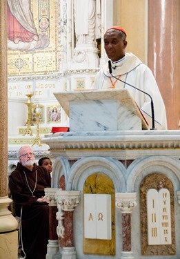 Members of the Haitian community in Boston pack Mission Church for a Mass celebrated by Cardinal Chibly Langlois, the first cardinal from their homeland marking the Feast of Our Lady of Perpetual Help June 22, 2014. 
Pilot photo/ Christopher S. Pineo 
