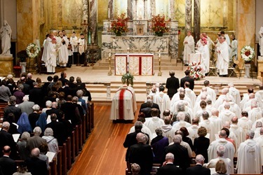 Funeral Mass of Boston Auxiliary Bishop Emeritus John P. Boles, Oct. 16, 2014 at St. Paul’s Church in Cambridge, Mass. (Pilot photo by Gregory L. Tracy)