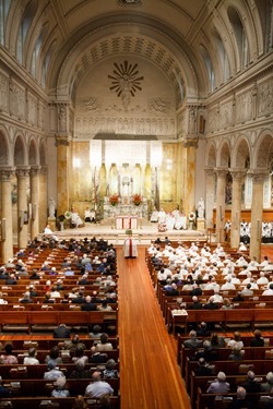 Funeral Mass of Boston Auxiliary Bishop Emeritus John P. Boles, Oct. 16, 2014 at St. Paul’s Church in Cambridge, Mass. (Pilot photo by Gregory L. Tracy)