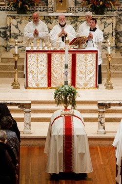 Funeral Mass of Boston Auxiliary Bishop Emeritus John P. Boles, Oct. 16, 2014 at St. Paul’s Church in Cambridge, Mass. (Pilot photo by Gregory L. Tracy)