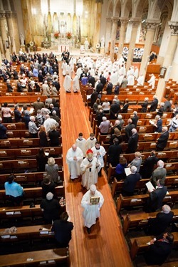 Funeral Mass of Boston Auxiliary Bishop Emeritus John P. Boles, Oct. 16, 2014 at St. Paul’s Church in Cambridge, Mass. (Pilot photo by Gregory L. Tracy)