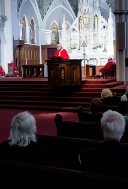 The Combined Celebration of the Red Mass and the White Mass at the Cathedral of the Holy Cross, Oct. 26, 2014. The Mass was followed by a luncheon at the Seaport Hotel in Boston featuring a keynote address by U.S. Ambassador to the Holy See Kenneth Hackett.<br />
Pilot photo/ Christopher S. Pineo<br />
